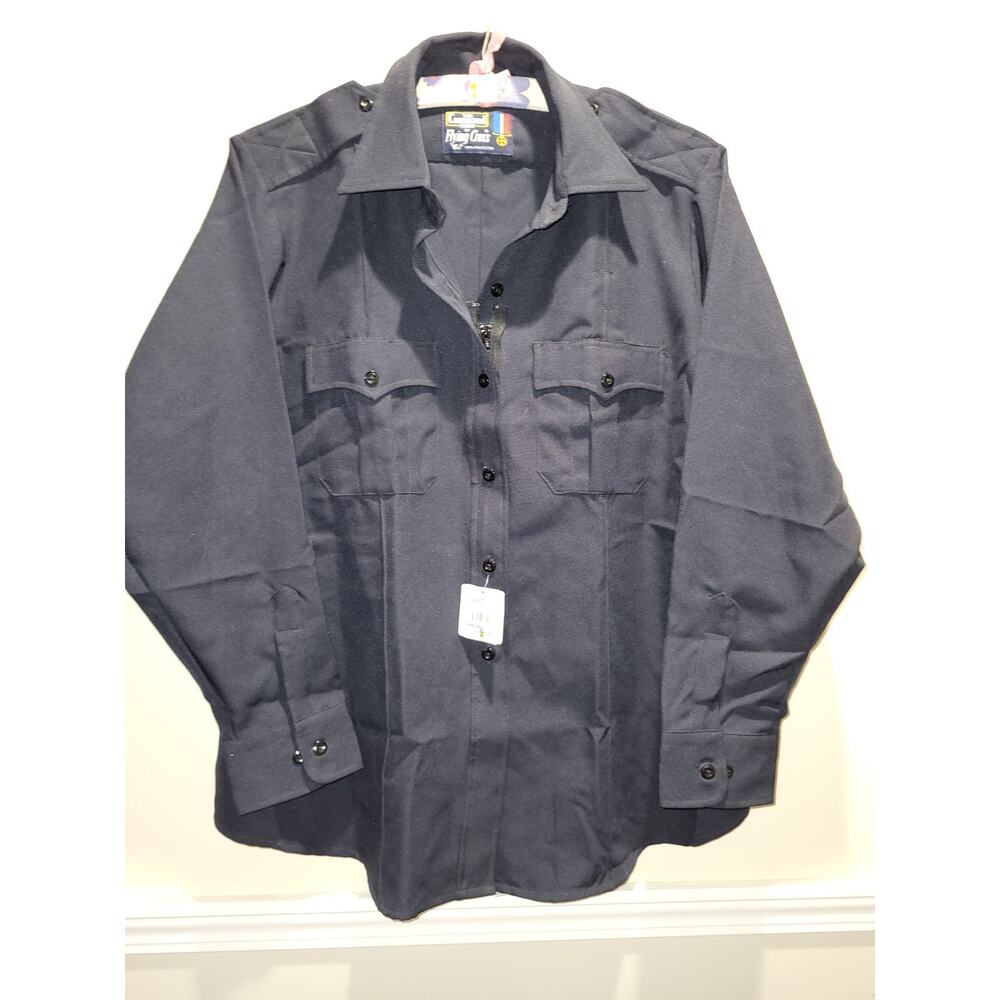 Flying Cross Command Shirt W 44 REG Black Law Enforcement Police NEW